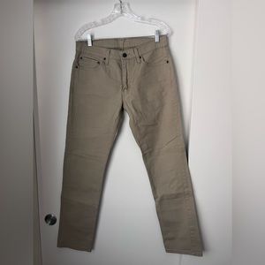 Men’s Beige Straight/Skinny Levis Jeans